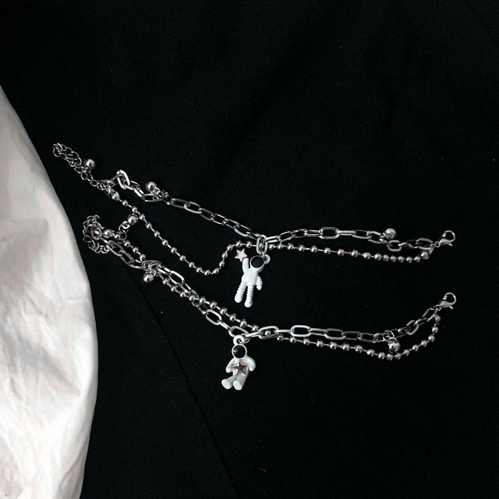 【COD Tangding】Pick Star Astronaut Bracelet Couple Chain New Fashion Accessory