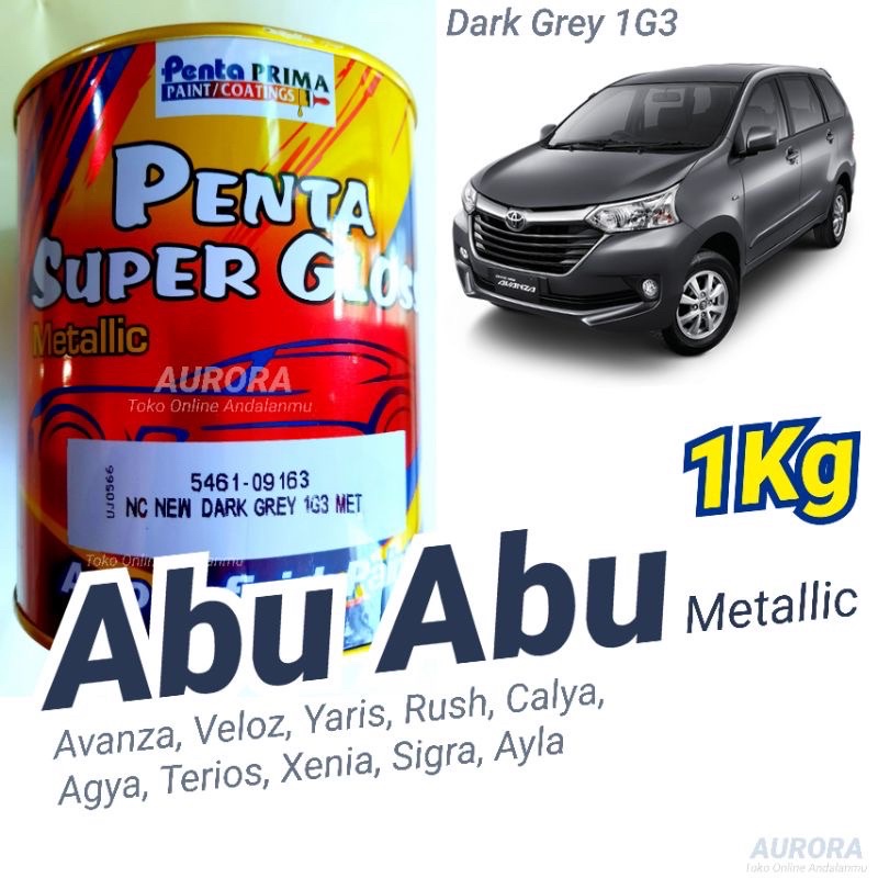 Jual Penta Super Gloss Nc New Dark Grey G Met Kg Cat Abu Abu