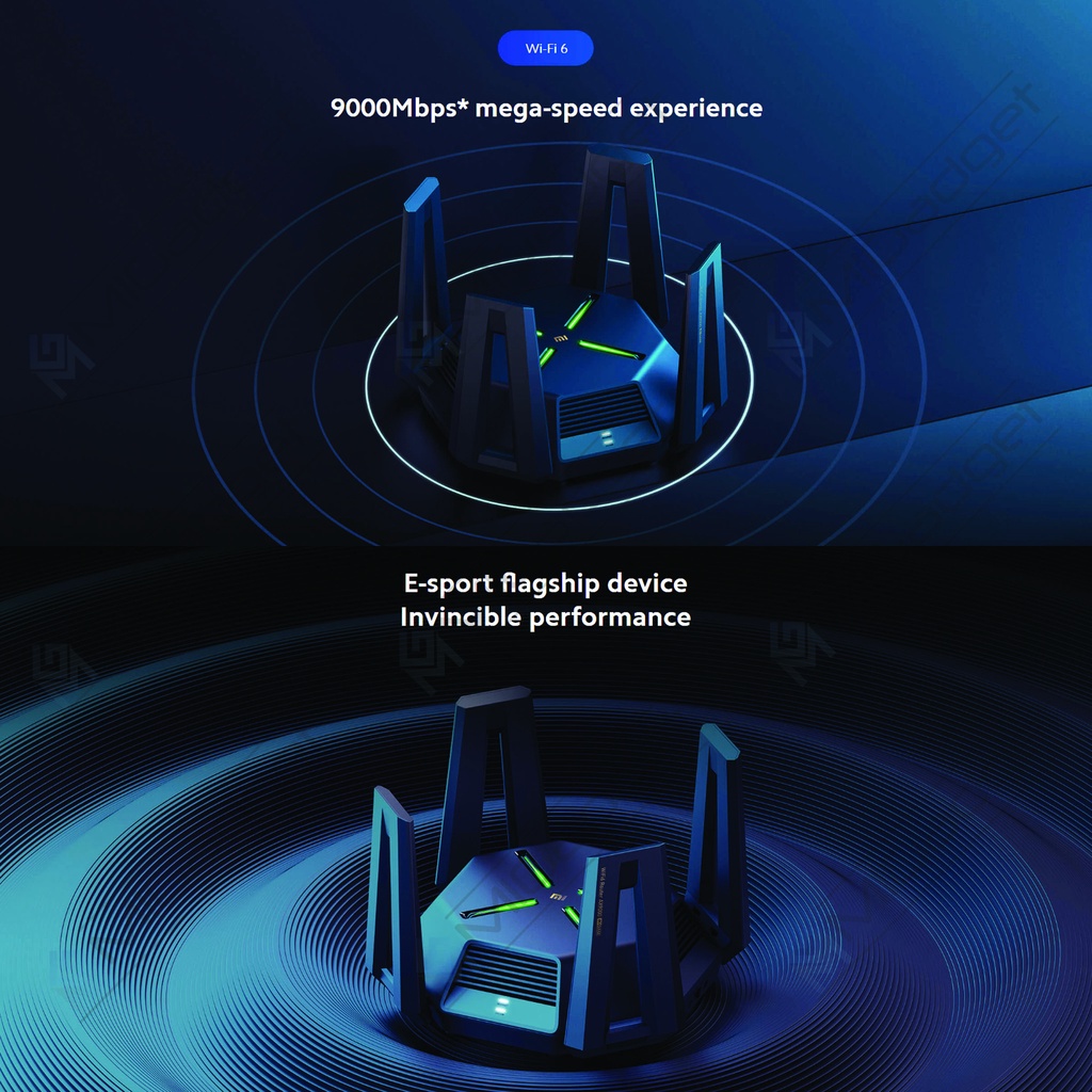 Router AX9000 AX 9000 WiFi 6 Enchanced Tri Band USB 3.0 E-Sport Model