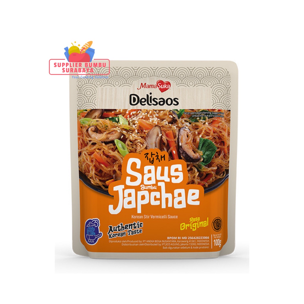 MamaSuka Delisaos Saus Japchae Korea Instan Halal Original Spicy 100g