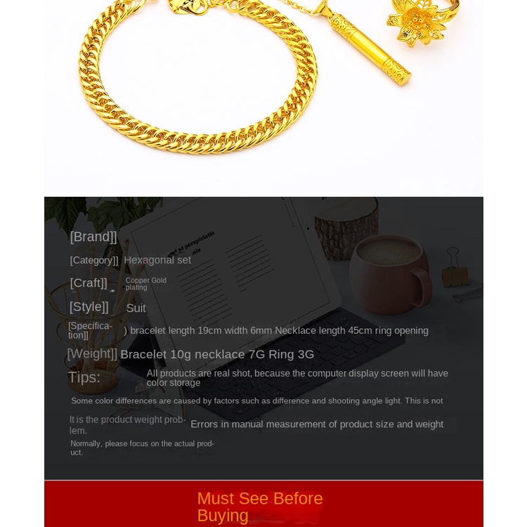 Set Perhiasan Cincin Gelang Kalung Emas Plated 24K Bentuk Bunga Teratai Dapat Disesuaikan Untuk Wanita