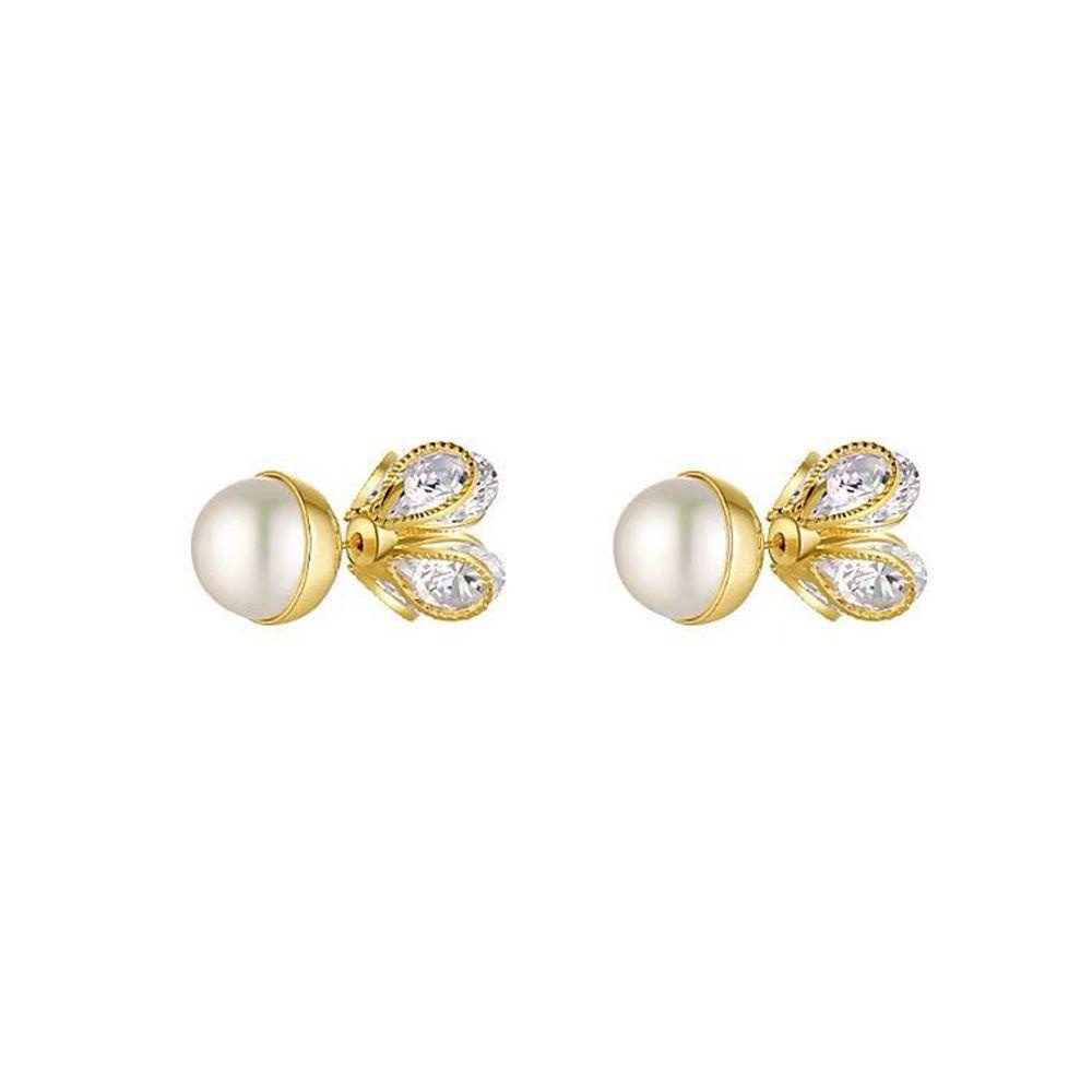 Mxbeauty Anting Perempuan Hadiah Shiny Mewah Manis Zirkon Vintage Bunga Menjuntai Anting