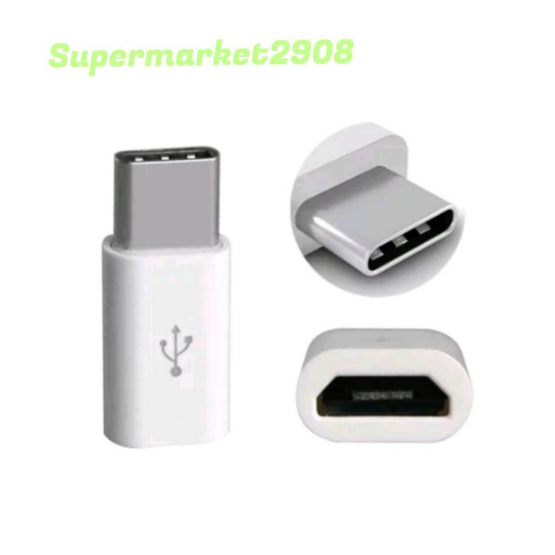 Sambungan Kabel Powerbank  Micro ke Tipe C