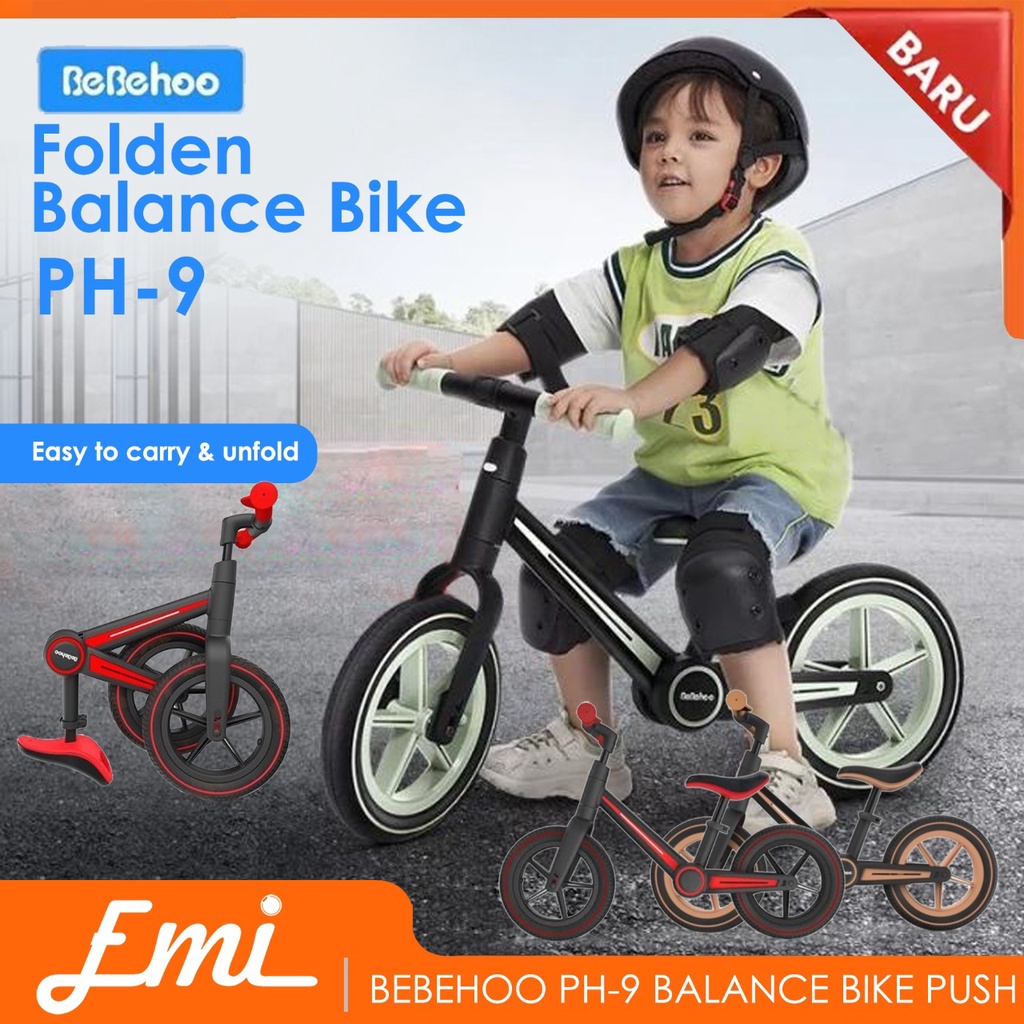 Bebehoo PH-9 Balance Bike Push Sepeda Lipat Anak Tanpa Pedal