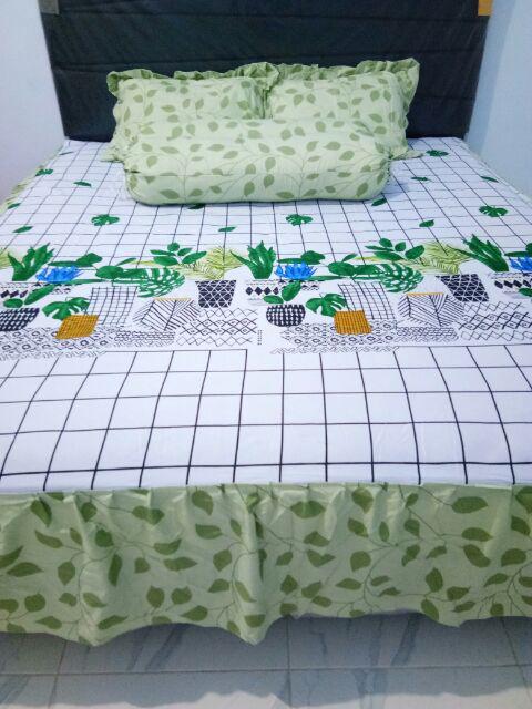 Sprei Kintakun Dluxe Rumbai Bantal Busa (rbb) Ukuran 180x200