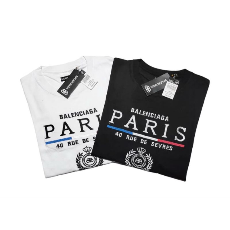 Kaos tshirt b4lenciaga paris terbaru logo bordir 24s