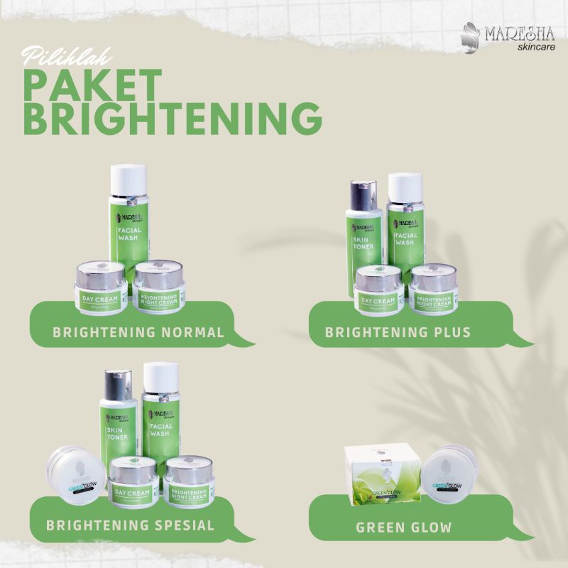 BRIGHTENING SET PAKET MARESHA SKINCARE