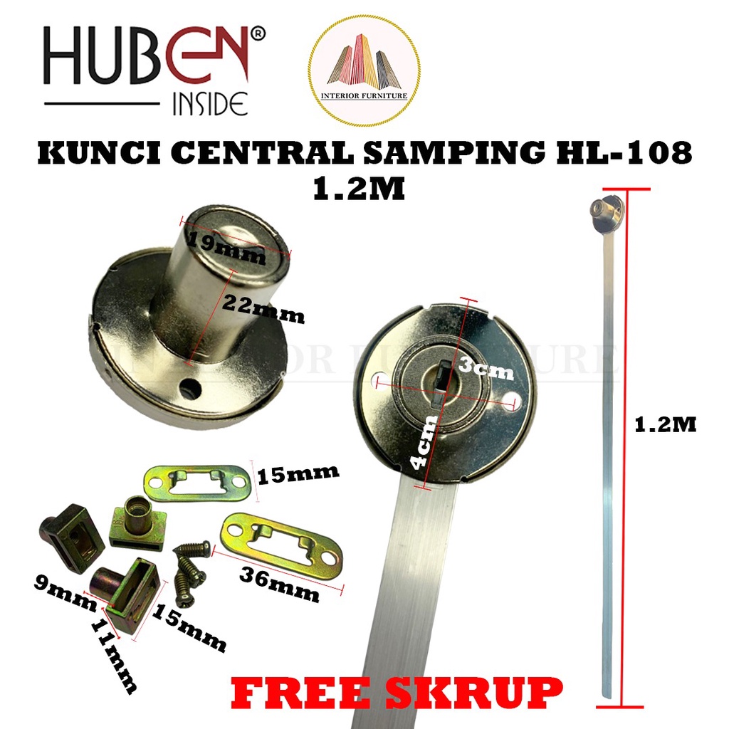 kunci laci sentral central samping huben hl 108 kunci meja kantor set