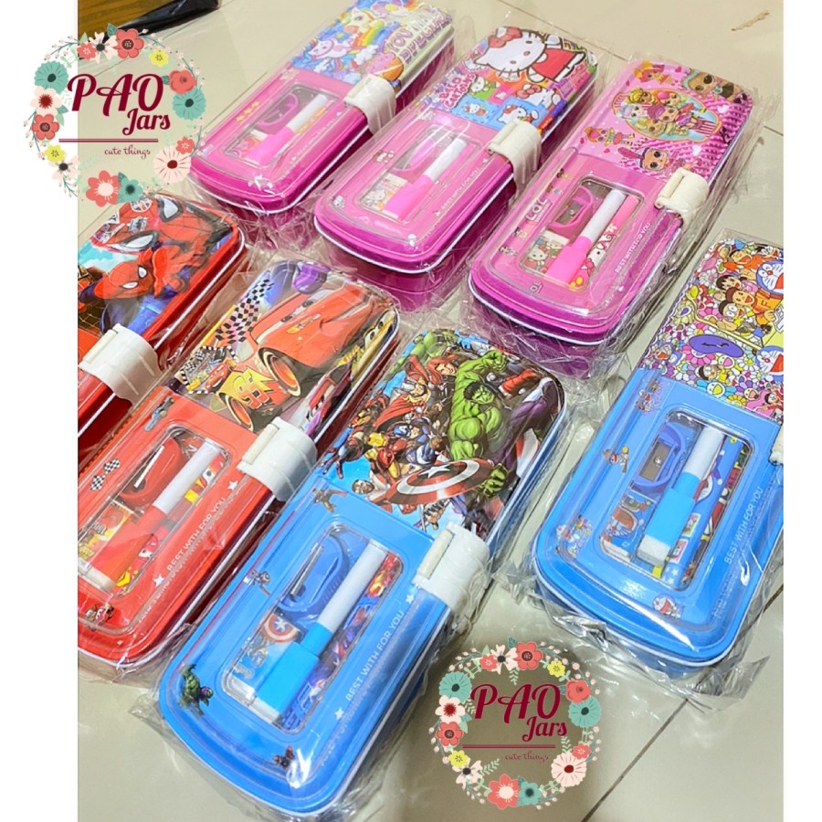 

Tempat pensil anak karakter / tempat pensil tsum tsum / kotak pensil avengers / kotak pensil pony