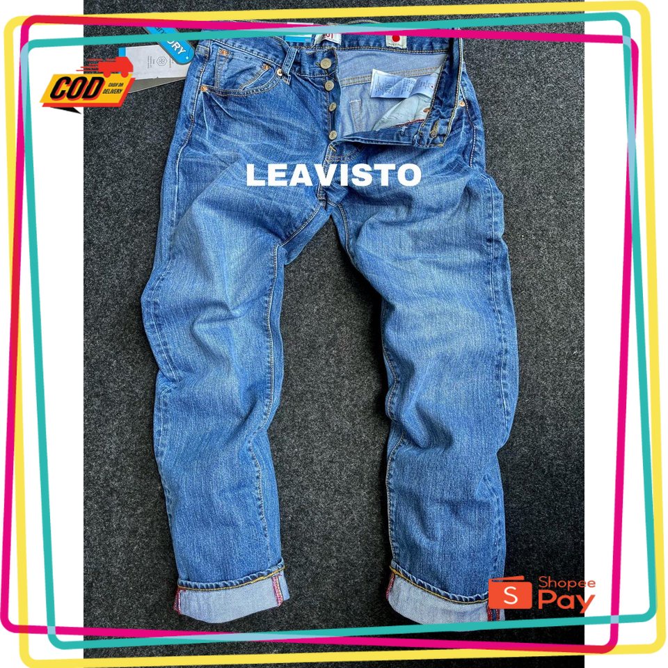 HITAM PUTIH MERAH BIRU HIJAU GOLD SILVER / CELANA JEANS LEVIS 501 PANJANG MADE IN JAPAN/CELANA JEANS