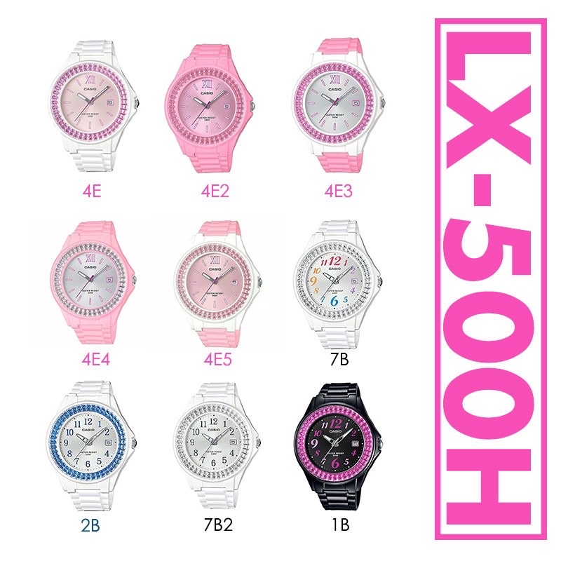 JAM TANGAN WANITA ANALOG CASIO STANDARD LX-500H-1EV ORIGINAL TERBARU