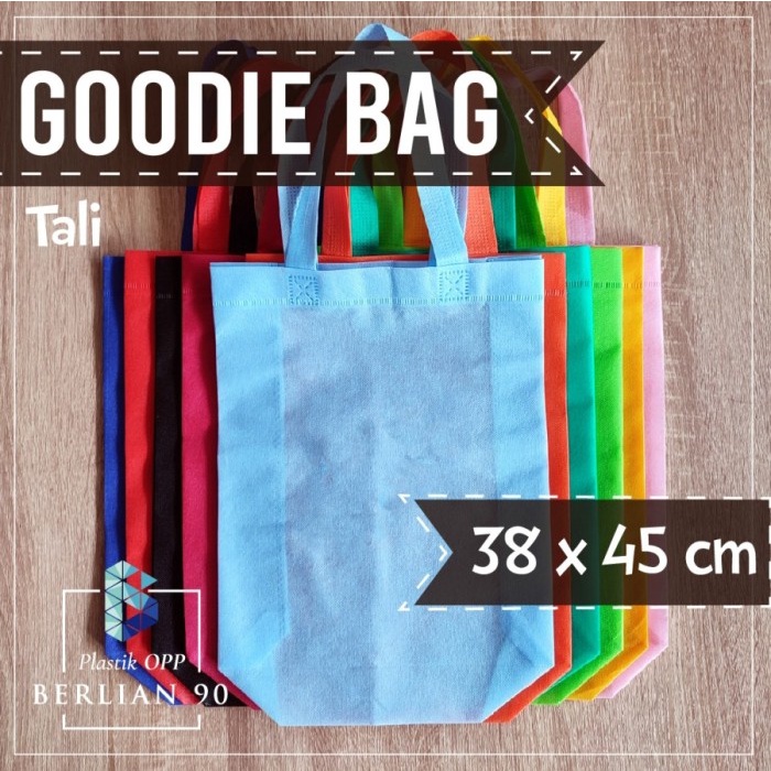 

PROMO Goodie Bag 38 x 45 cm Spundbond Standing Handle Bag Tas Kain Polos - Kuning