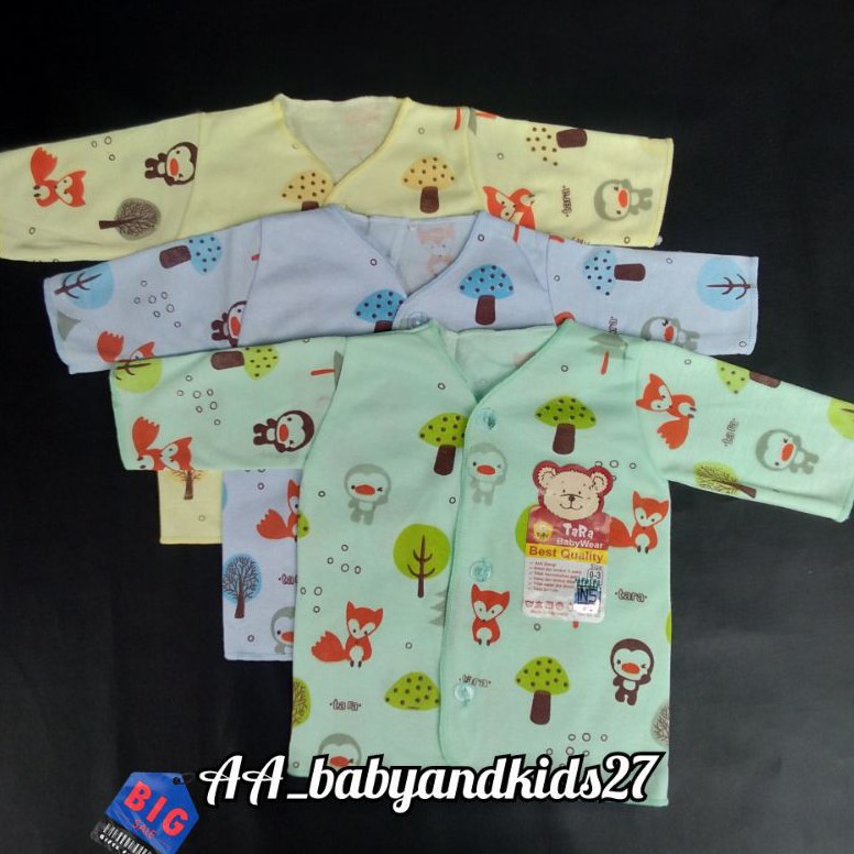 3Pc Baju Bayi Tara Necci Lengan Panjang Warna Ukuran Newborn SNI