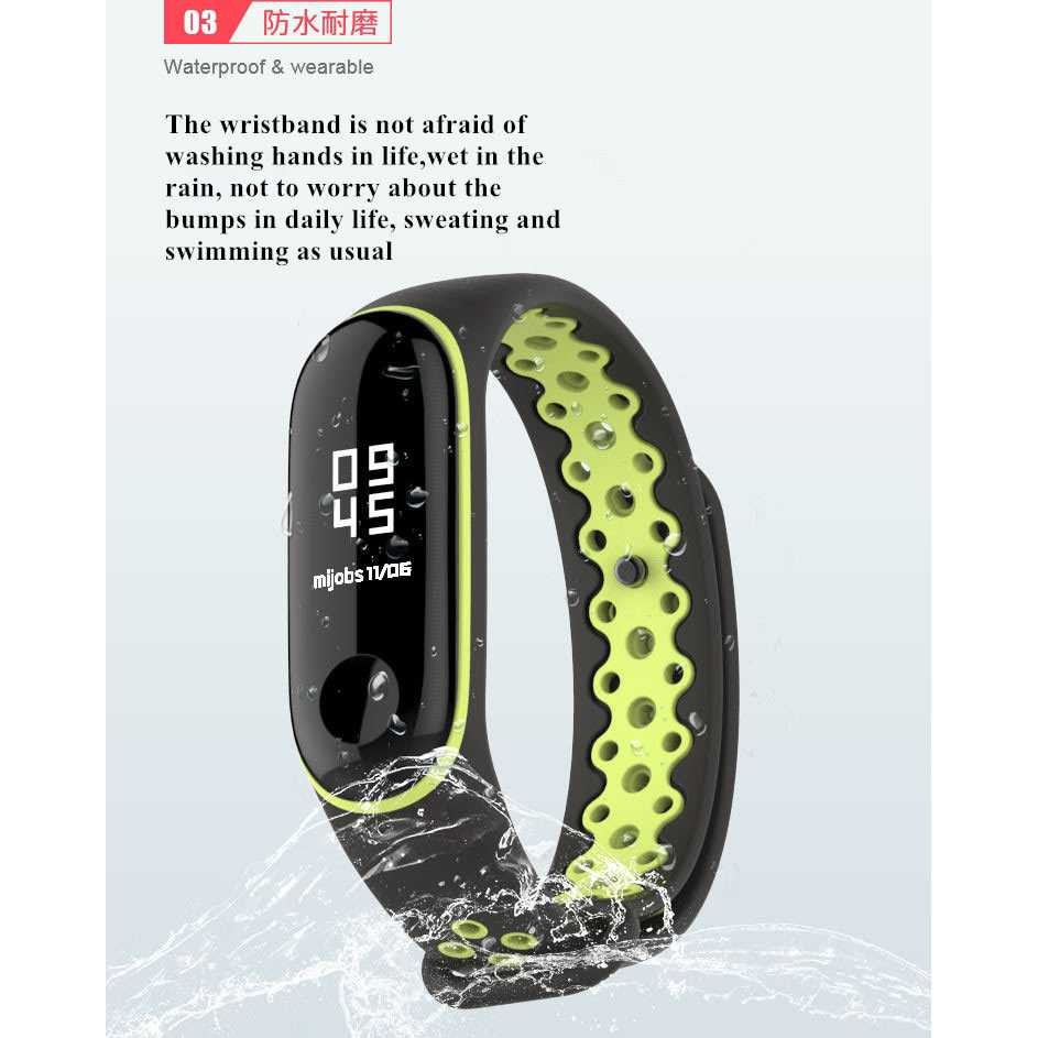 Gelang Xiaomi Mi Band 3/4 Strap Silicone SX04 Band Pengganti Smartwatch Xiaomi Gelang Pintar Murah