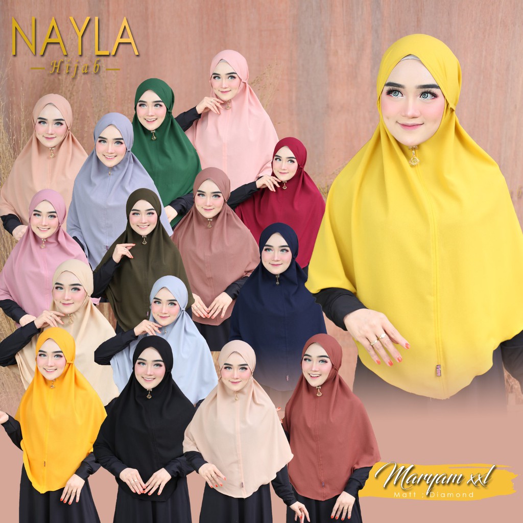 BERGO MARYAM JUMBO XXL/HIJAB SIMPLE ORIGINAL NAYLA HIJAB