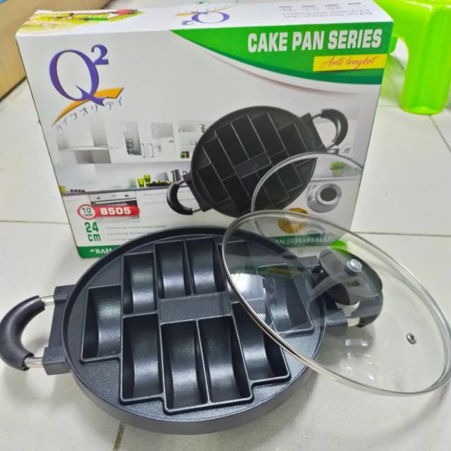 Q2 8503 WAJAN CETAKAN KUE CAKE PAN TEFLON 10 15 LUBANG DIAMETER 24CM PUKIS MARTABAK MINI TAKOYAKI