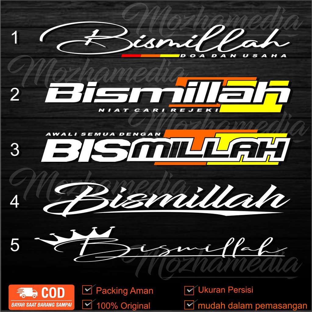 bismilah st2 reflective sticker kaca mobil l300 granmax carry truck canter elef dutro fuso hino