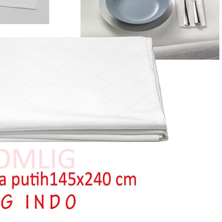 ➬ Taplak meja putih UKURAN 240 x 145 cm TAPLAK MEJA PUTIH POLOS ✹