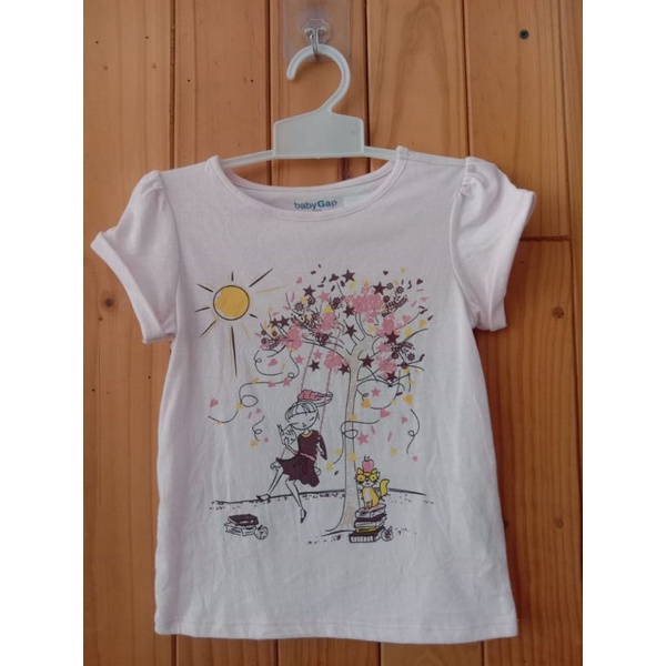 Kaos Anak Cewek Baby Gap Pink Salem