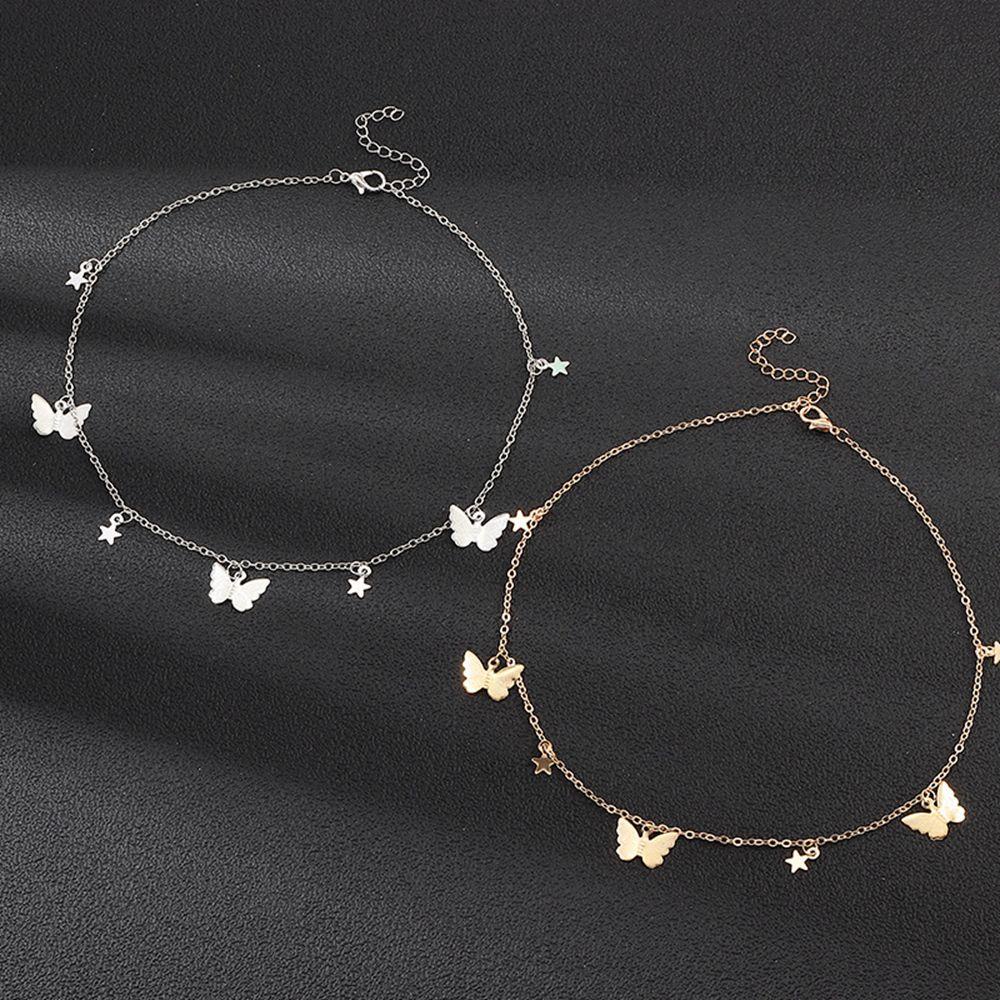 Lily Kalung Hewan Wanita Perhiasan Aksesoris Warna Emas Perak Liontin Choker