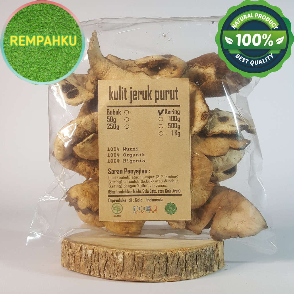 

KULIT JERUK PURUT KERING 50 GRAM - Citrus Hystrix - MURNI - JSR
