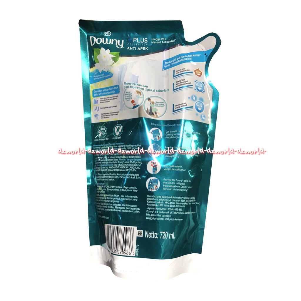 Downy Plus Collection 680ml Anti Lepek Detergen Untuk Menjemur Dalam Ruangan Refill