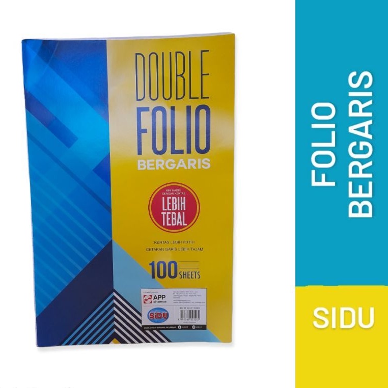 

Folio Sidu 200 lembar garis tebal murah kertas folio F4 bergaris