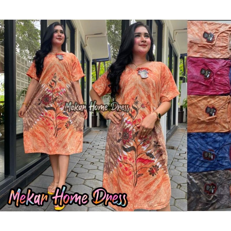 DASTER KAOS BATIK MOTIF ABSTRAK LUKIS BUNGA BAJU TIDUR MURAH KEKINIAN