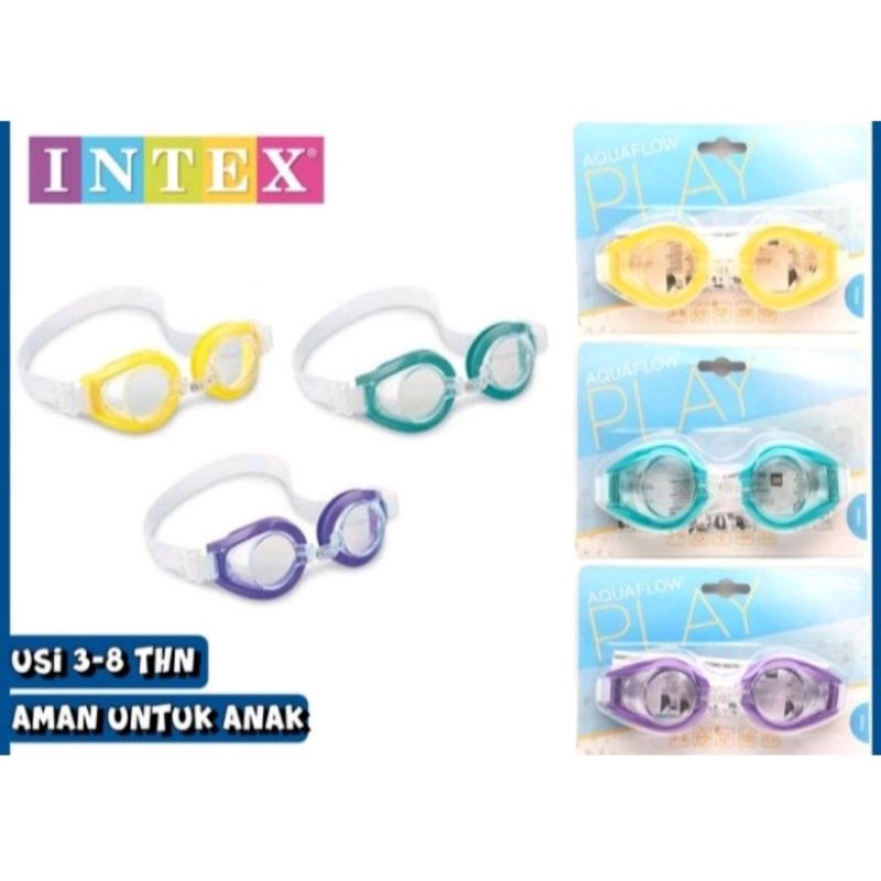 INTEX Kacamata Renang Aquaflow 3-8 tahun