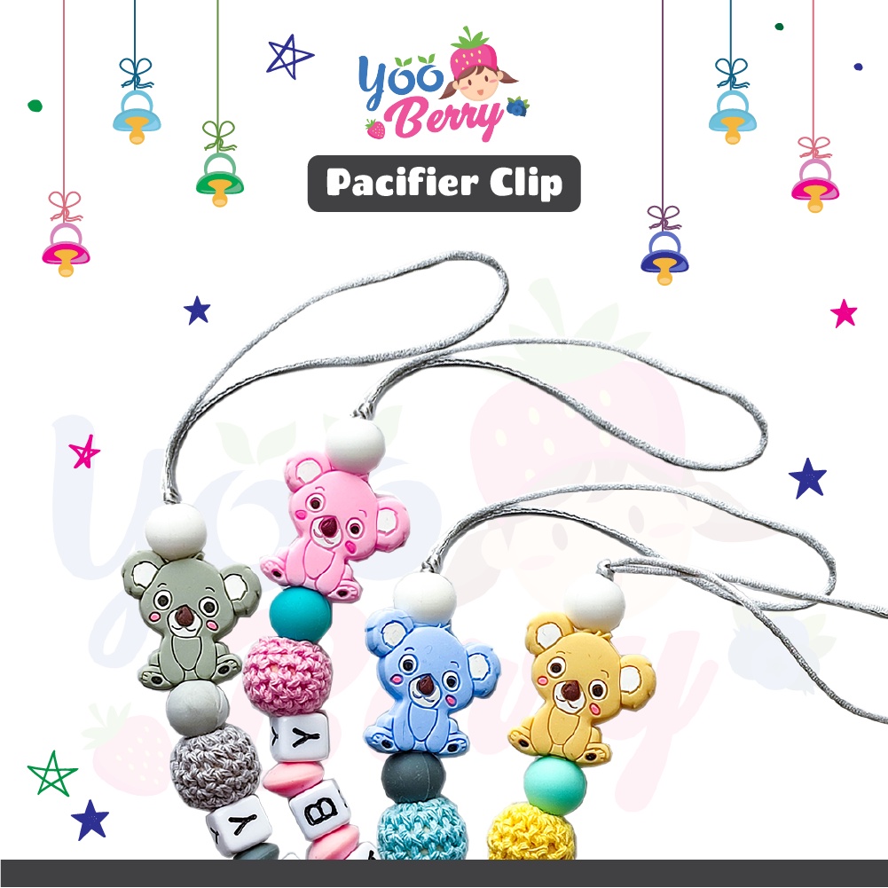 YooBerry Mart Pacifier Chain Tali Empeng Bayi Koala Crown Series Berry Mart
