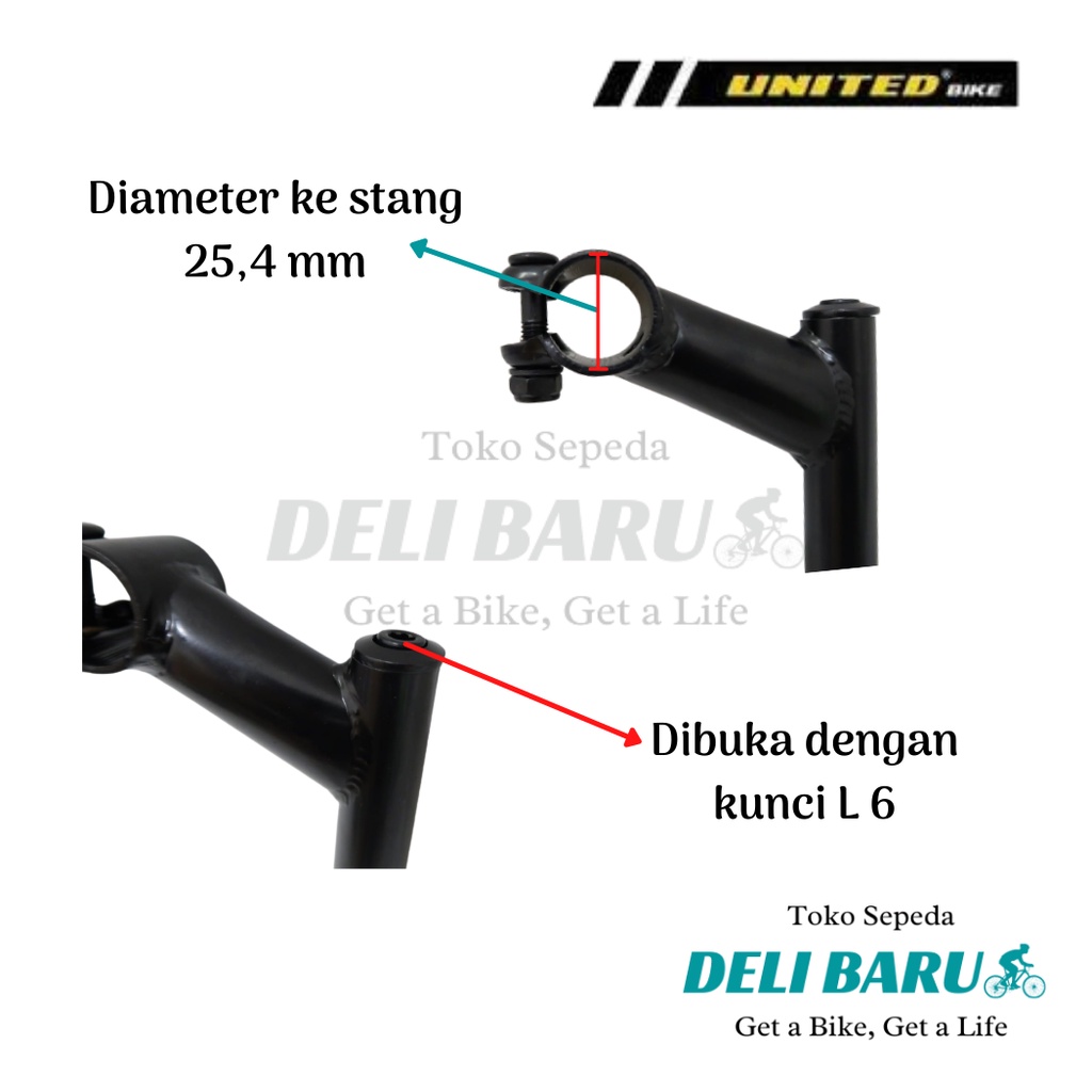 Bango tiang stang sepeda anak mini fixie MTB jadul