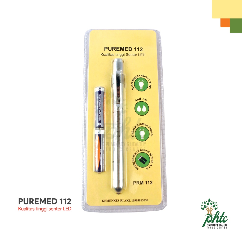 PUREMED Penlight LED Smart Soft Yellow l Pen Light l Lampu Senter Pulpen Lampu Kuning PRM 112