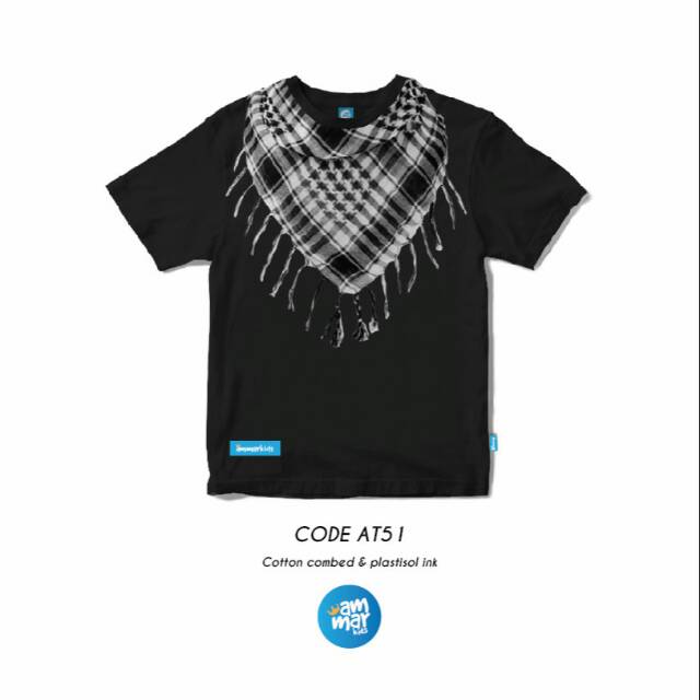 Kaos Anak Muslim Ikhwan Ammarkids Surban Hitam AT51