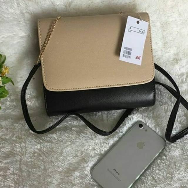 H&M combi cream black real pict. Shopee Indonesia