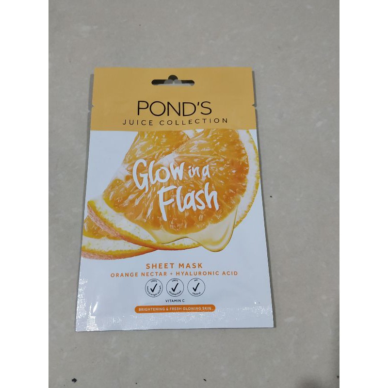 Pond's Glow in a Flash Sheet Mask Orange Nectar 20gr