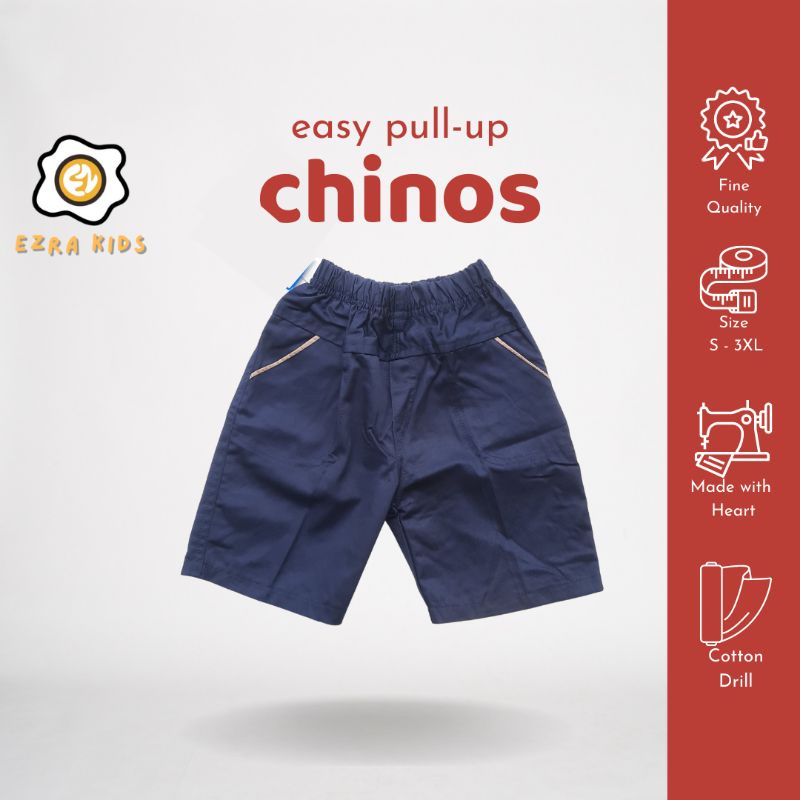 Celana Pendek Chinos Anak Laki Laki Ezra Kids Regular  1 - 14 tahun