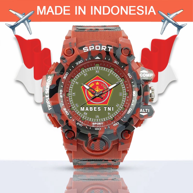 (SPECIAL EDITION) JAM TANGAN LOGO MABES TNI WATER RESISTANT NO.18