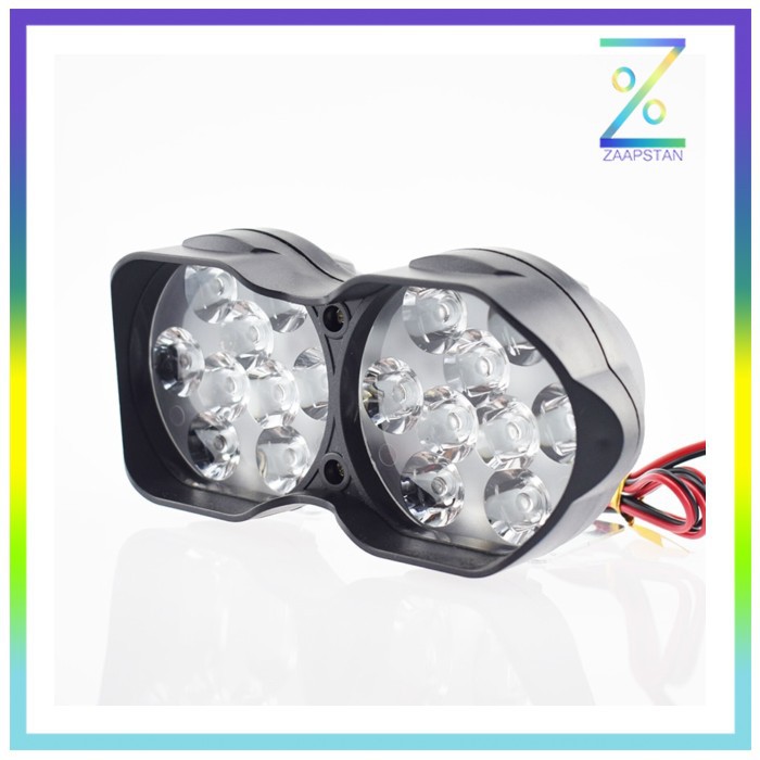 Lampu Tembak Motor ATV LED Spotlight 18 LED - U9 - Black