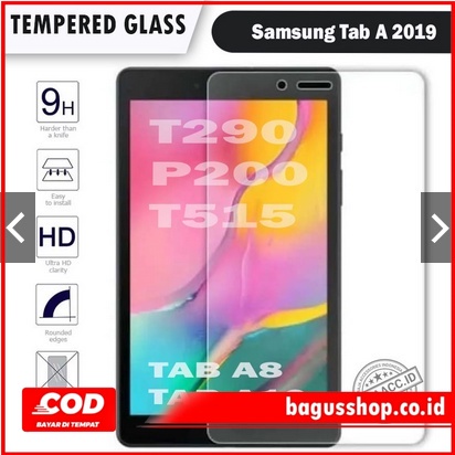 Tempered Glass Samsung Tab A 2019 T295 / P200 /A10 T515 Tempered Glass Tablet Anti Gores Kaca