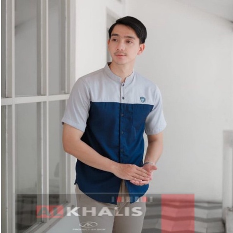 Baju Kemeja Koko Pria Lengan Pendek Kombinasi Baju Muslim Terbaru Alkhalis