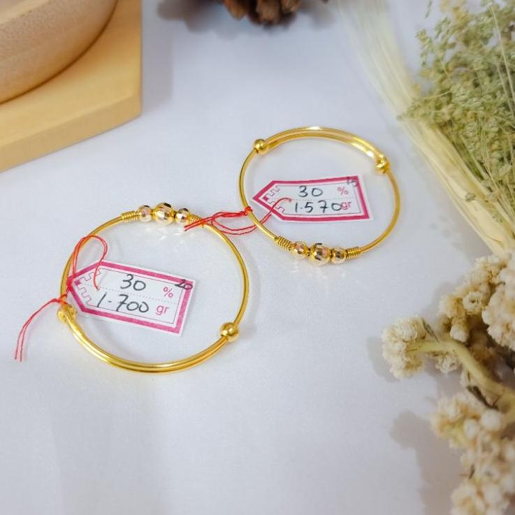 Terbaru.. GELANG BAYI SERUT EMAS 300%700%