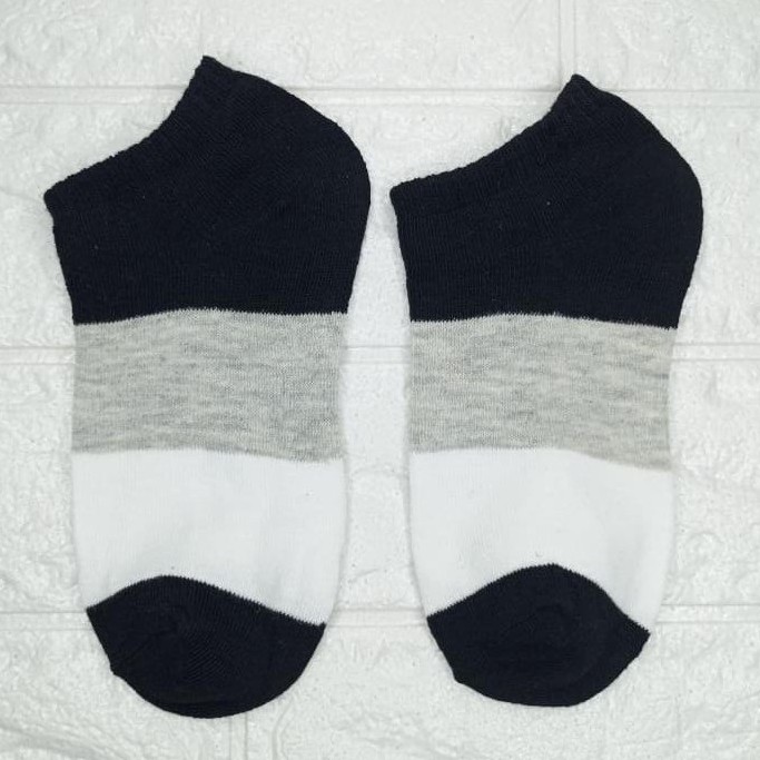 TOMSTORE.ID R097 Kaos Kaki Motif Wanita Pria Korea Cute Semata Short Socks Pendek Fashion Import-3 WARNA HITAM