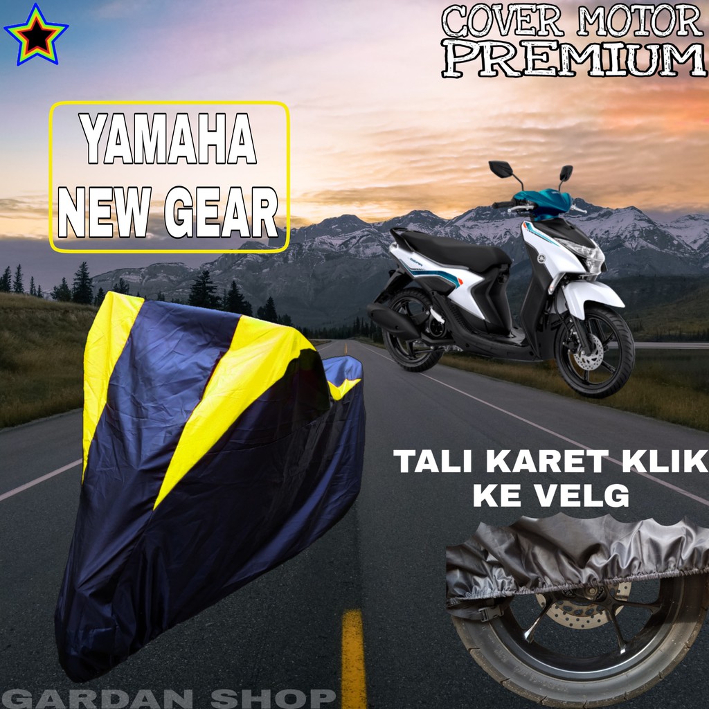 Sarung Motor YAMAHA NEW GEAR Hitam Kuning Penutup Pelindung Motor Yamaha PREMIUM