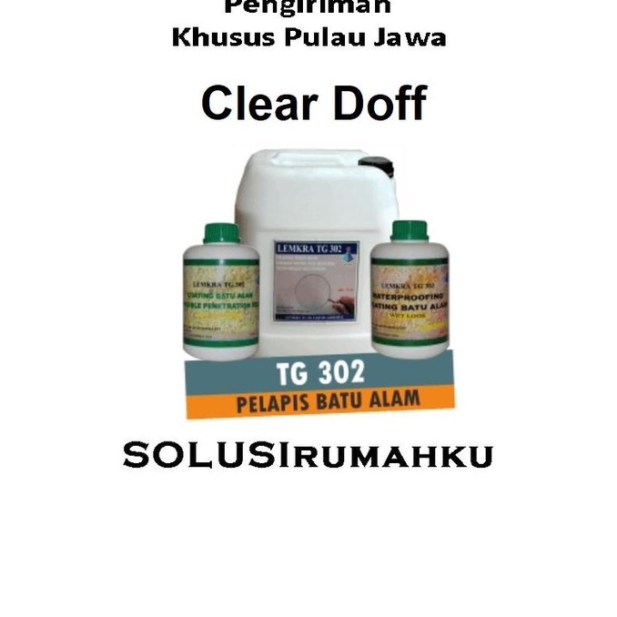 Promo Lemkra Coating Batu Alam DOFF 1 liter Vernis Pelapis Transparan TG 302