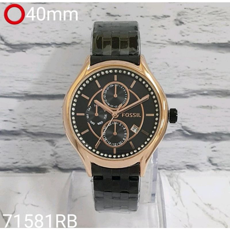 Jam Tangan FossiI Rantai Stainliss Steel Tanggal Pilihan Warna