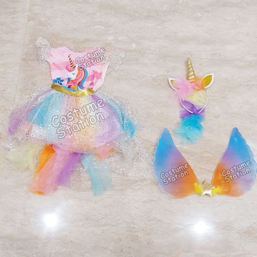 Kostum Unicorn / Costume Kuda Poni Pegasus anak perempuan cewe