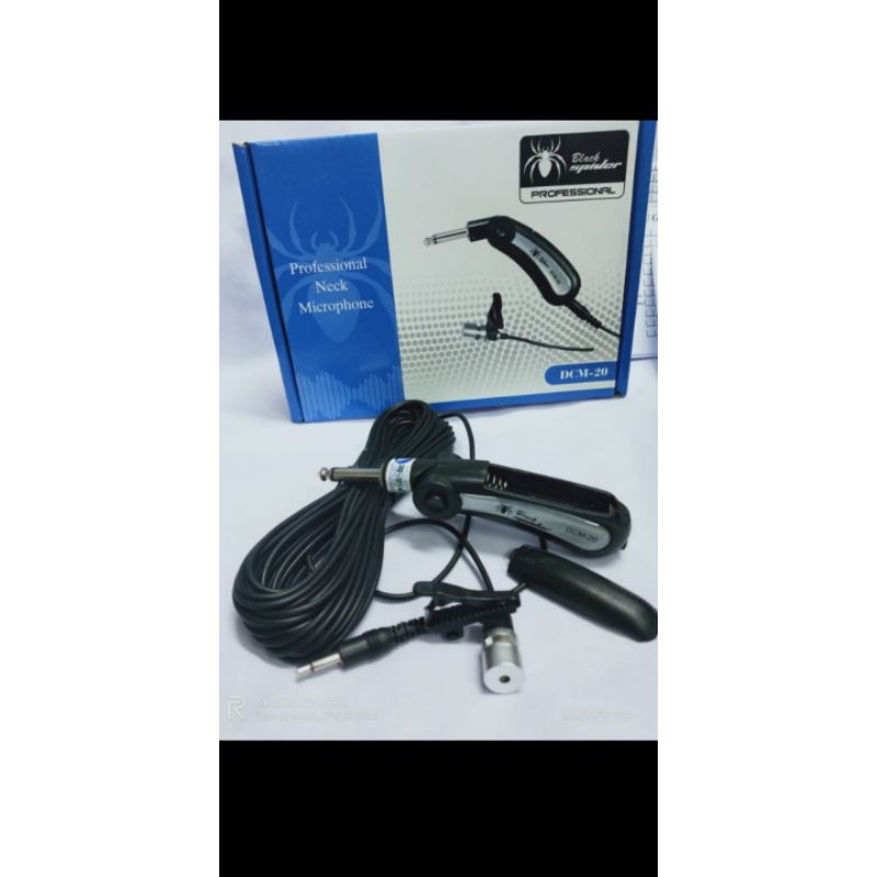 mic clip on kabel black spider DCM-20. mic imam dll