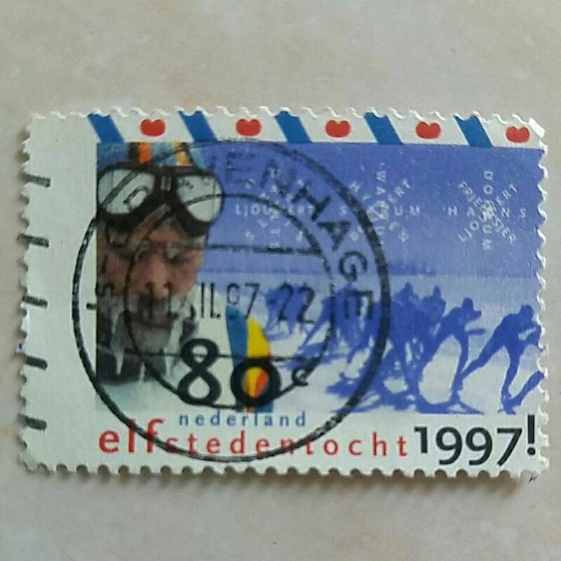 

(AA) Perangko Belanda 1997 Elfstedentocht (Skating) 80c Used
