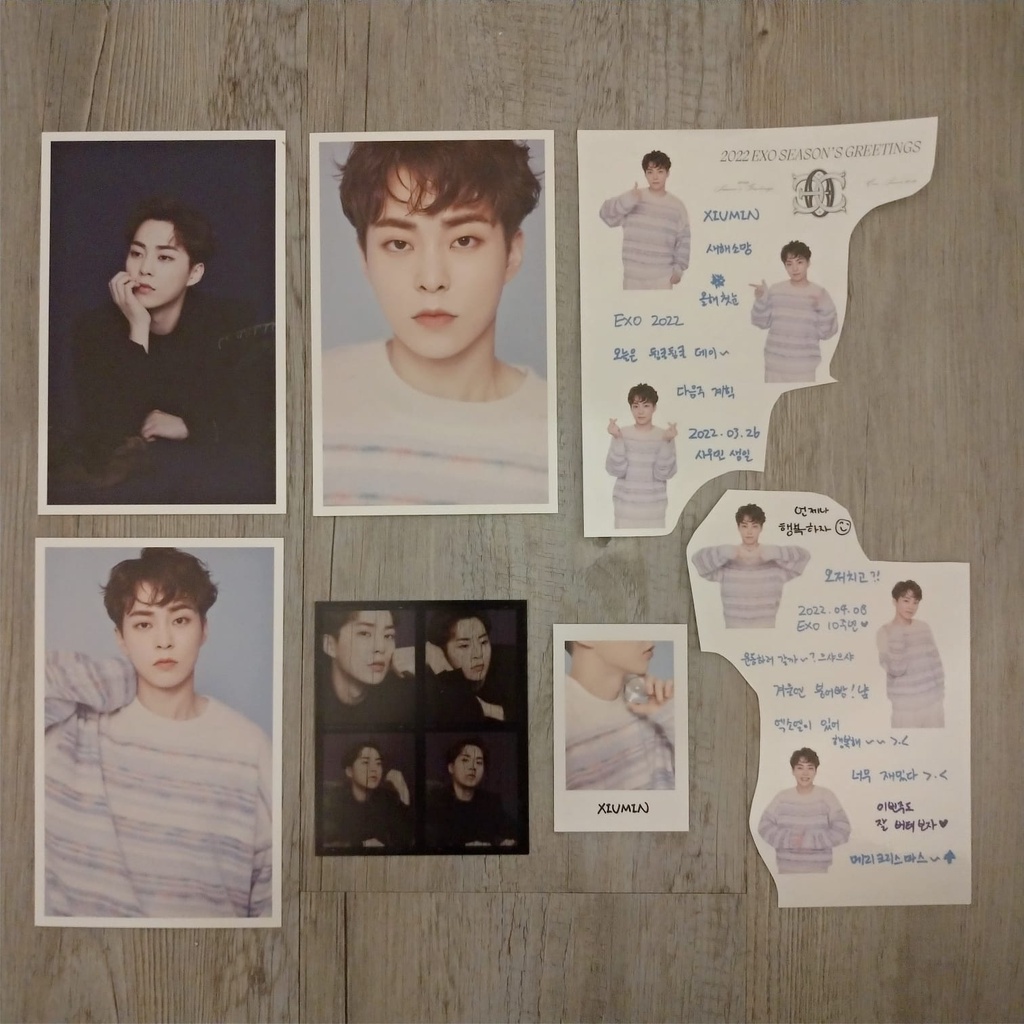 Season Greeting 2022 EXO Xiumin Set Kim Minseok PC Photocard Benefit Bene Aladin Aladdin Holo Hologr