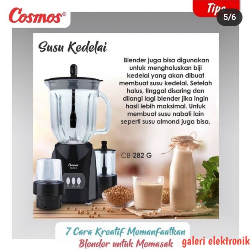 Blender Cosmos CB 282 G KACA,GELAS 3IN1 2LITER